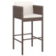 2 db barna polyrattan bárszék párnával 2 db barna polyrattan bárszék párnával