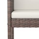 2 db barna polyrattan bárszék párnával 2 db barna polyrattan bárszék párnával