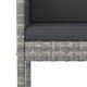 2 db szürke polyrattan bárszék párnával 2 db szürke polyrattan bárszék párnával