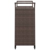 Barna polyrattan bárkocsi fiókkal 100 x 45 x 97 cm