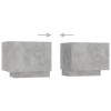 Betonszürke forgácslap éjjeliszekrény 100 x 35 x 40 cm