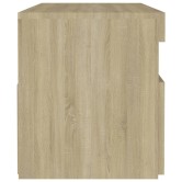 Sonoma tölgyszínű éjjeliszekrény led-lámpákkal 60x35x40 cm