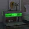 2 db betonszürke éjjeliszekrény led-lámpákkal 60 x 35 x 40 cm