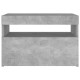 2 db betonszürke éjjeliszekrény led-lámpákkal 60 x 35 x 40 cm