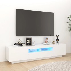 Fehér tv-szekrény led-lámpákkal 180 x 35 x 40 cm