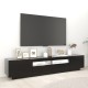 Fekete tv-szekrény led-lámpákkal 200 x 35 x 40 cm