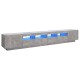 Betonszürke tv-szekrény led-lámpákkal 260 x 35 x 40 cm Betonszürke tv-szekrény led-lámpákkal 260 x 35 x 40 cm