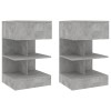 2 db betonszürke éjjeliszekrény 40 x 35 x 65 cm