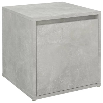 Betonszürke szerelt fa tárolódoboz 40,5 x 40 x 40 cm