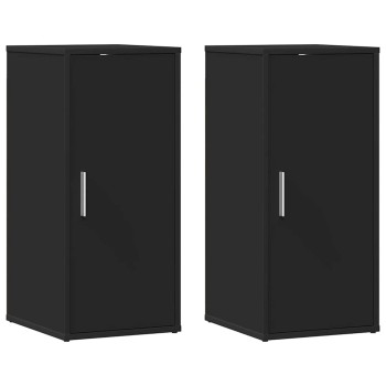 2 db fekete forgácslap cipősszekrény 32 x 35 x 70 cm