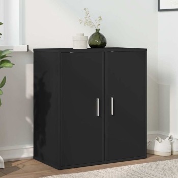 2 db fekete forgácslap cipősszekrény 32 x 35 x 70 cm