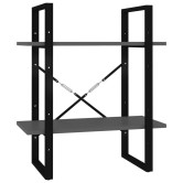 5 szintes szürke szerelt fa könyvszekrény 60 x 30 x 175 cm