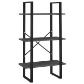 5 szintes szürke szerelt fa könyvszekrény 60 x 30 x 175 cm