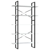 5 szintes fehér szerelt fa könyvszekrény 100 x 30 x 175 cm 5 szintes fehér szerelt fa könyvszekrény 100 x 30 x 175 cm