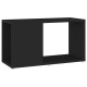 Fekete forgácslap tv-szekrény 60 x 24 x 32 cm Fekete forgácslap tv-szekrény 60 x 24 x 32 cm