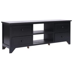 Fekete tömör császárfa tv-szekrény 108 x 30 x 40 cm