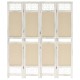 338559 4-panel room divider cream 140x165 cm fabric