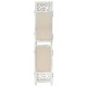 338559 4-panel room divider cream 140x165 cm fabric