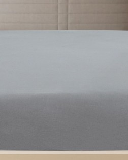 Szürke pamutdzsörzé gumis lepedő 160 x 200 cm