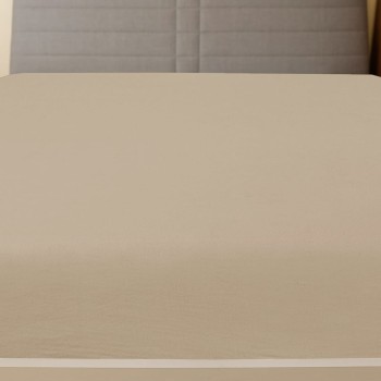 2 db tópszínű pamutdzsörzé gumis lepedő 90x200 cm