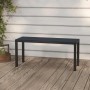 Fekete acél és wpc kerti pad 110 cm