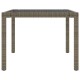 Szürke polyrattan és edzett üveg kerti asztal 190 x 90 x 75 cm