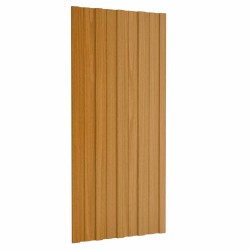 Tetőpanel 12 pcs természetes 100 x 45 cm horganyzott acél