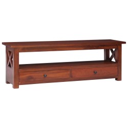 Barna tömör mahagóni tv-szekrény 115 x 30 x 40 cm
