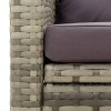 Szürke polyrattan kerti szék párnákkal
