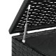 Fekete polietilén rattan kerti párnatartó láda 100x97,5x104 cm