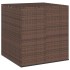Barna polietilén rattan kerti párnatartó láda 100x97,5x104 cm