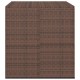 Barna polietilén rattan kerti párnatartó láda 100x97,5x104 cm