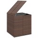 Barna polietilén rattan kerti párnatartó láda 100x97,5x104 cm