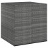 Szürke polietilén rattan kerti párnatartó láda 100x97,5x104 cm