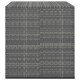 Szürke polietilén rattan kerti párnatartó láda 100x97,5x104 cm