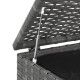 Szürke polietilén rattan kerti párnatartó láda 100x97,5x104 cm