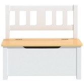 Fehér-bézs mdf gyermek tárolópad 60 x 30 x 55 cm