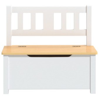 Fehér-bézs mdf gyermek tárolópad 60 x 30 x 55 cm