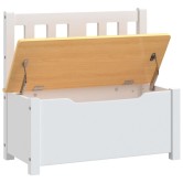 Fehér-bézs mdf gyermek tárolópad 60 x 30 x 55 cm