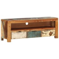 Tömör újrahasznosított fa tv-szekrény 110 x 30 x 40 cm