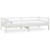 Fehér tömör fenyőfa dívány matraccal 90 x 200 cm