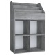 Betonszürke forgácslap gyerek újságtartó 71 x 30 x 114 cm