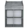 Betonszürke szerelt fa gyerek újságtartó 71 x 30 x 114 cm