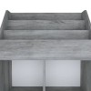 Betonszürke szerelt fa gyerek újságtartó 71 x 30 x 114 cm