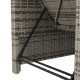 Szürke polyrattan napozóágy sötétszürke párnával