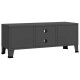 Antracitszürke fém ipari stílusú tv-szekrény 105 x 35 x 42 cm