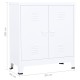Fehér acél ipari irattartó szekrény 90 x 40 x 100 cm