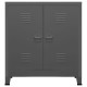 Antracitszürke acél ipari irattartó szekrény 90 x 40 x 100 cm
