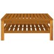 6 részes tömör akácfa kerti ülőgarnitúra krémszínű párnával