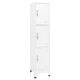 Fehér acél zárható szekrény 38 x 45 x 180 cm